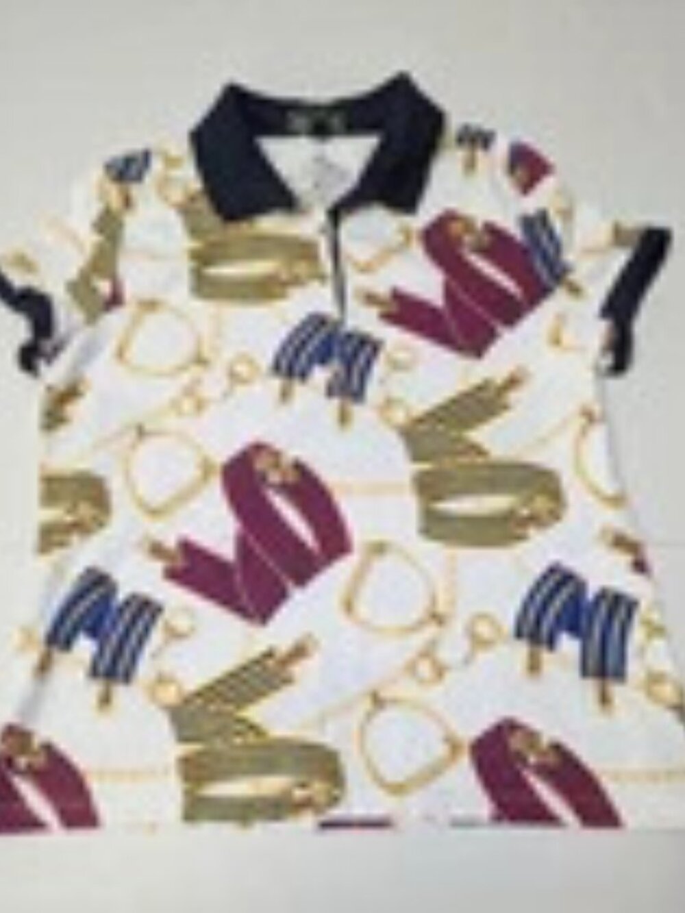 Lauren Active Ralph Lauren Equestrian Horse Bit Polo Shirt Short Sleeve M NWOT